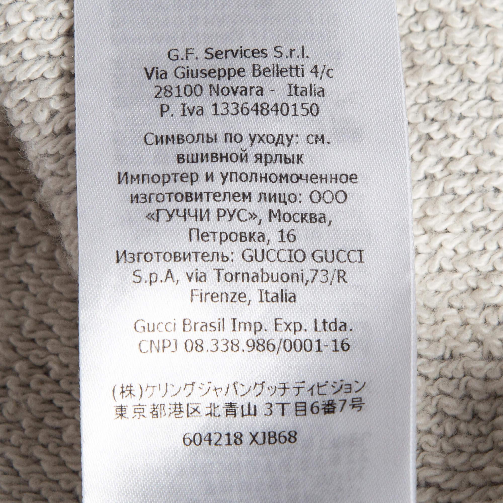Gucci X Disney Grey Mickey Mouse Print Cotton Knit Hoodie L 1