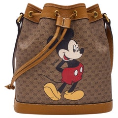 Gucci X Disney Monogram Mickey Mouse Bucket Bag Small