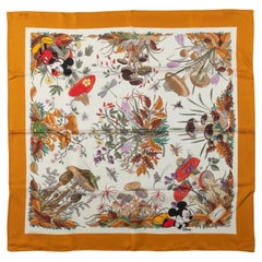 Gucci X Disney Ochra Flora Silk Scarf