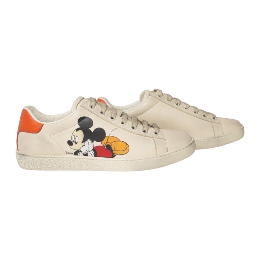 Gucci X Disney Sneakers Ace Topolino Avorio