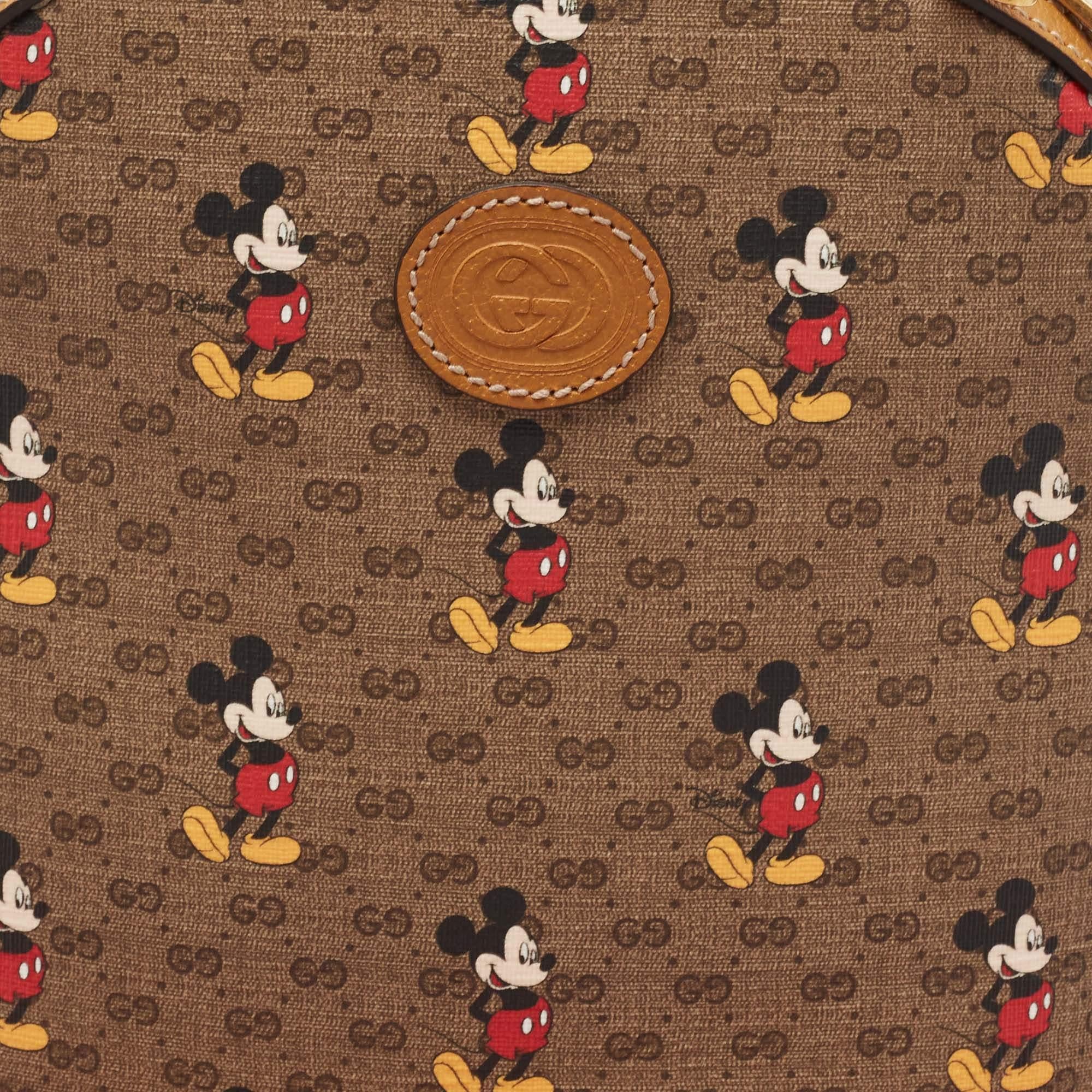 Gucci x Disney Tan/Beige Micro GG Supreme Canvas Small Mickey Backpack 1
