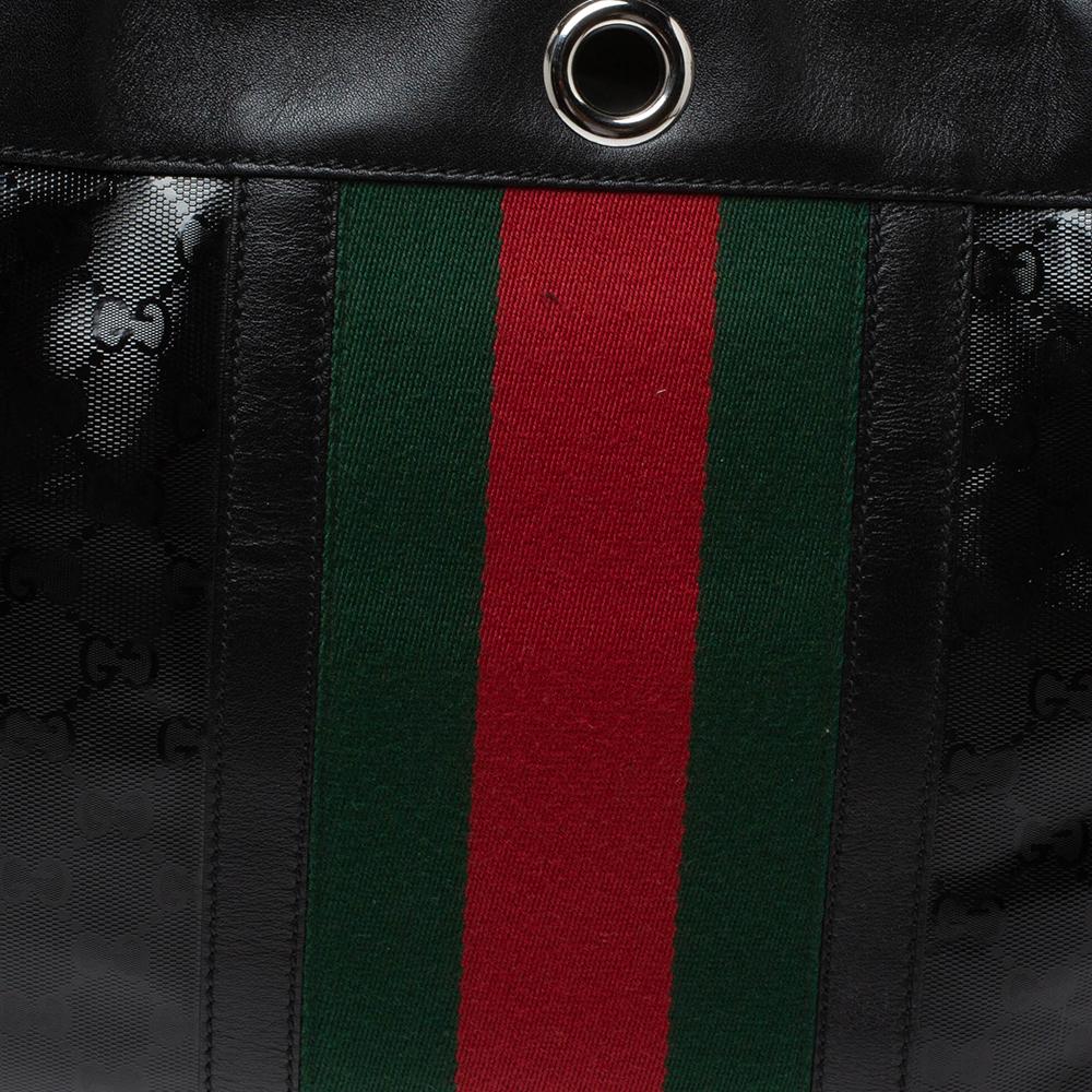 Gucci x Fiat Black GG Imprime Canvas and Leather Special Edition Pet Carrier Bag 4