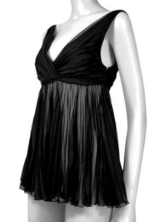 Gucci X Frida Giannini Fall 2005 Black pleated top