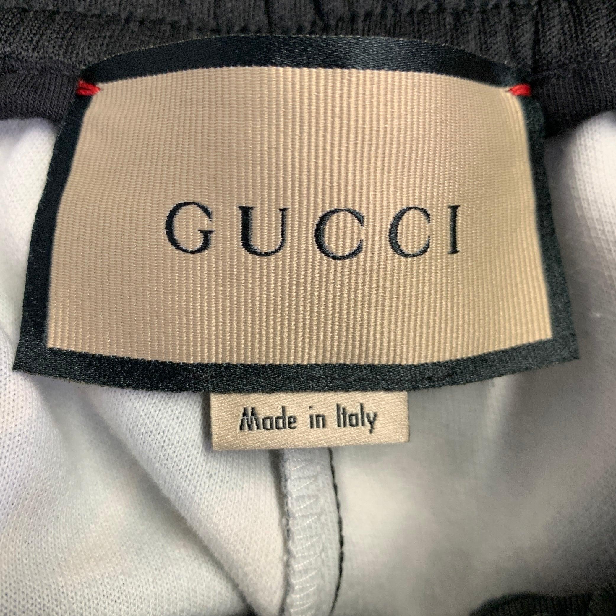 GUCCI x GEORGE KENNETH SCOTT Größe S Schwarz Beige Monogram Jogger Freizeithose im Angebot 2