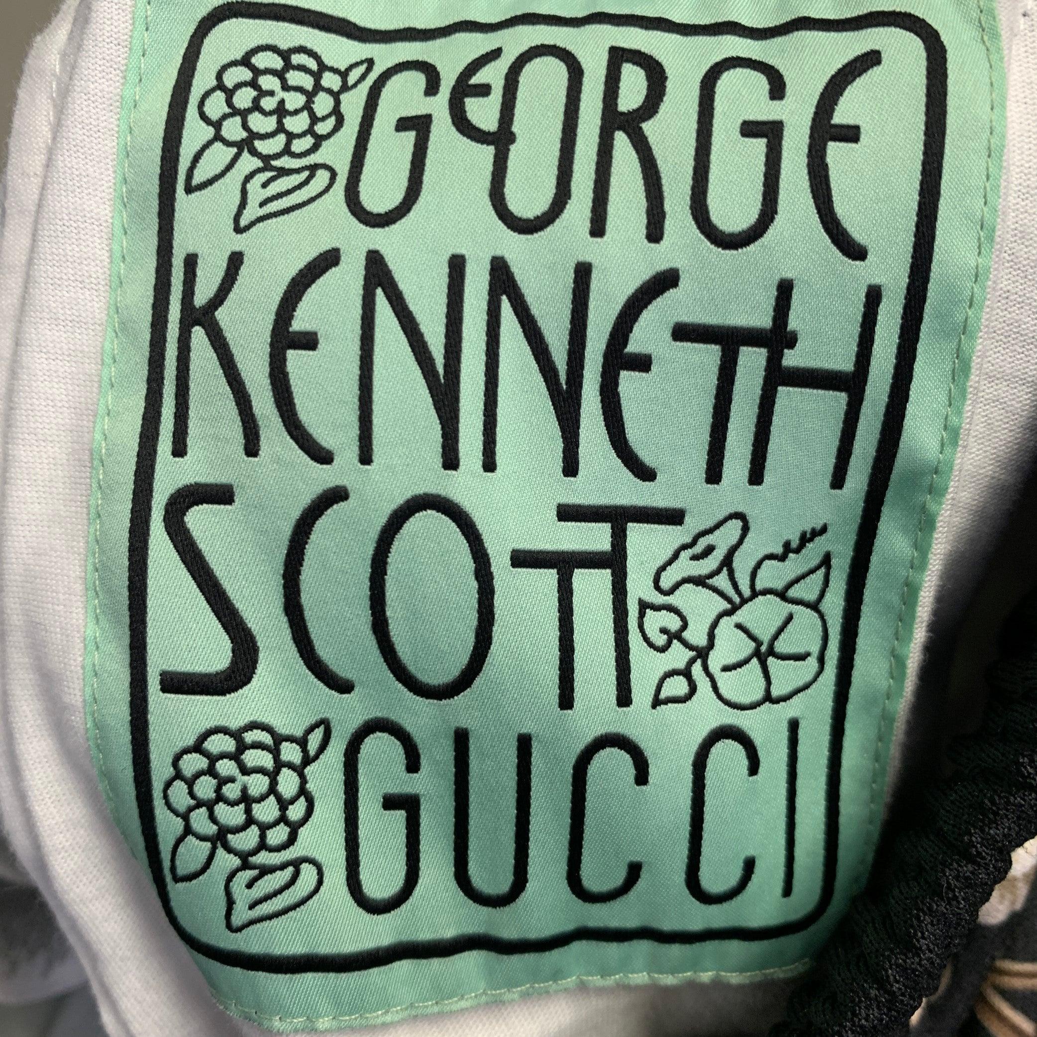 GUCCI x GEORGE KENNETH SCOTT Größe S Schwarz Beige Monogram Jogger Freizeithose im Angebot 3