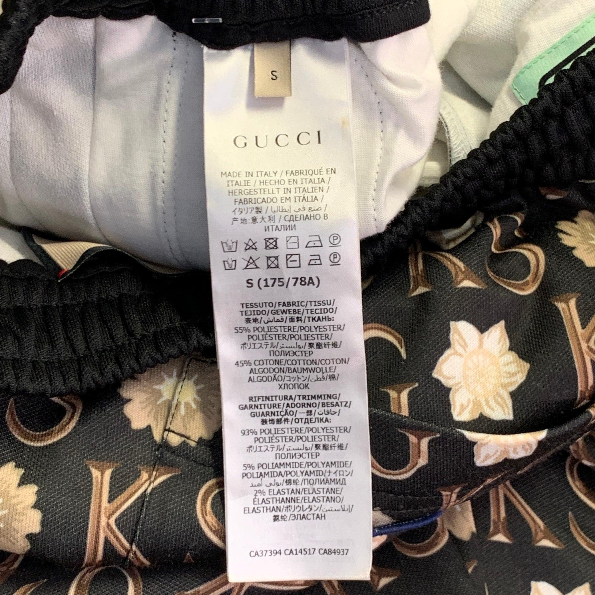 GUCCI x GEORGE KENNETH SCOTT Größe S Schwarz Beige Monogram Jogger Freizeithose im Angebot 4