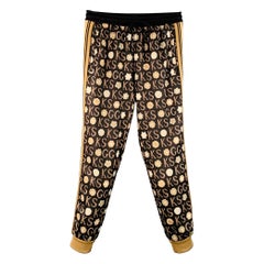 GUCCI x GEORGE KENNETH SCOTT Size S Black Beige Monogram Joggers Casual Pants