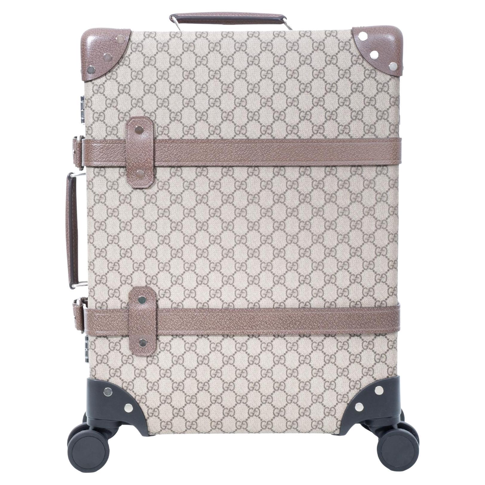 Gucci x Globe Trotter GG Supreme Carry-on Suitcase at 1stDibs