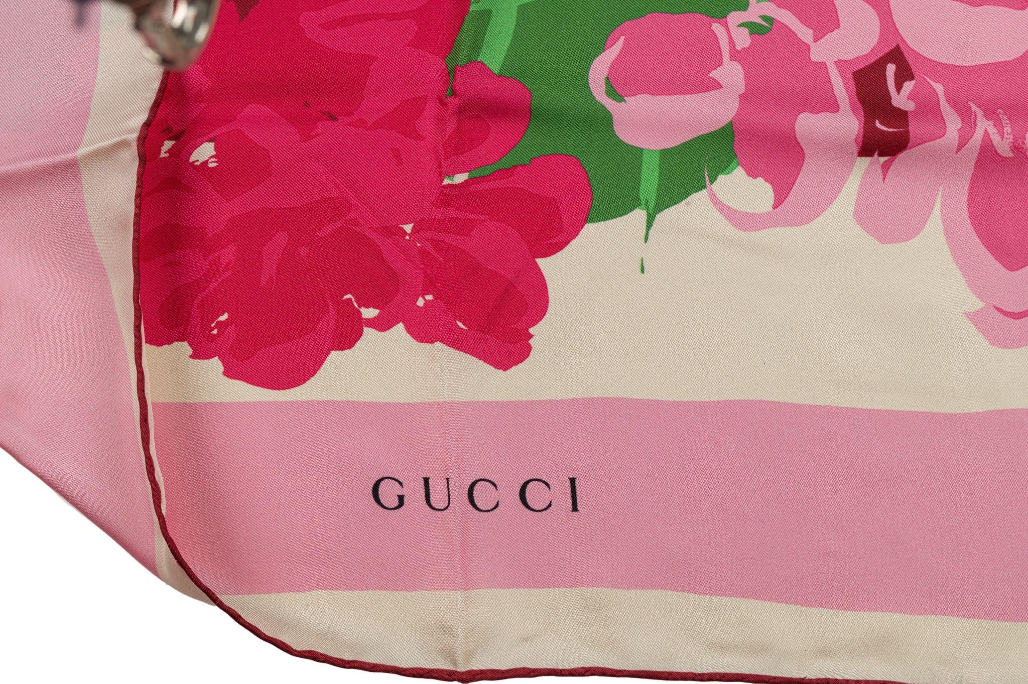 Gucci X Ken Scott Floral Silk Shawl In New Condition For Sale In West Hollywood, CA