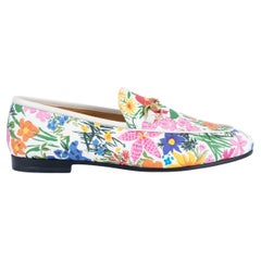 GUCCI x KEN SCOTT white & multi FLORAL JORDAAN Loafers Shoes 37