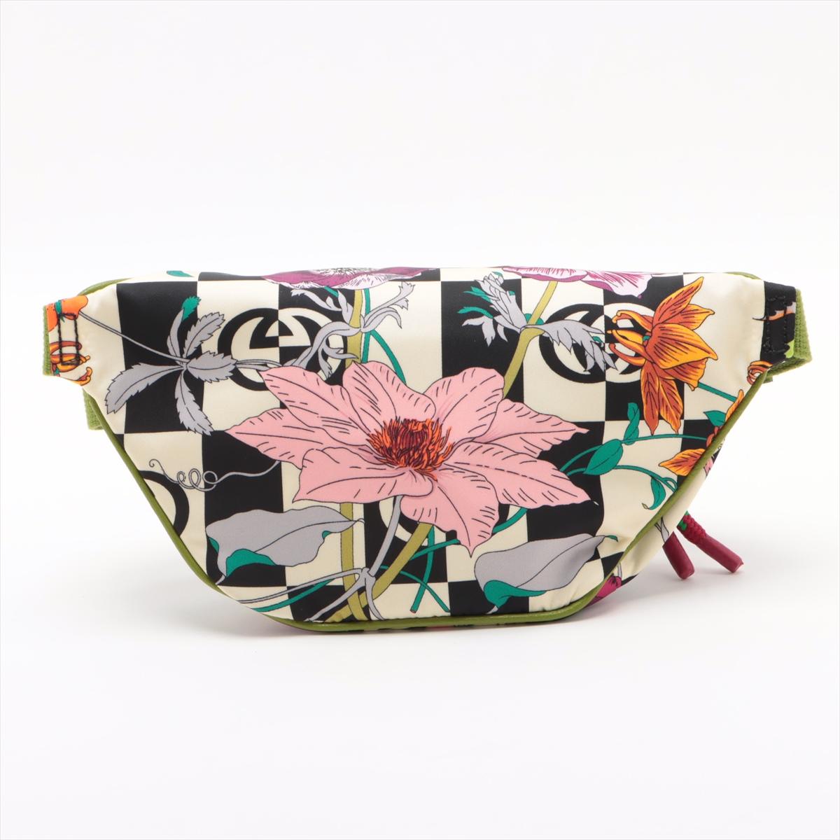 Gray Gucci x North Face Floral Nylon Leather Bumbag Multicolor For Sale