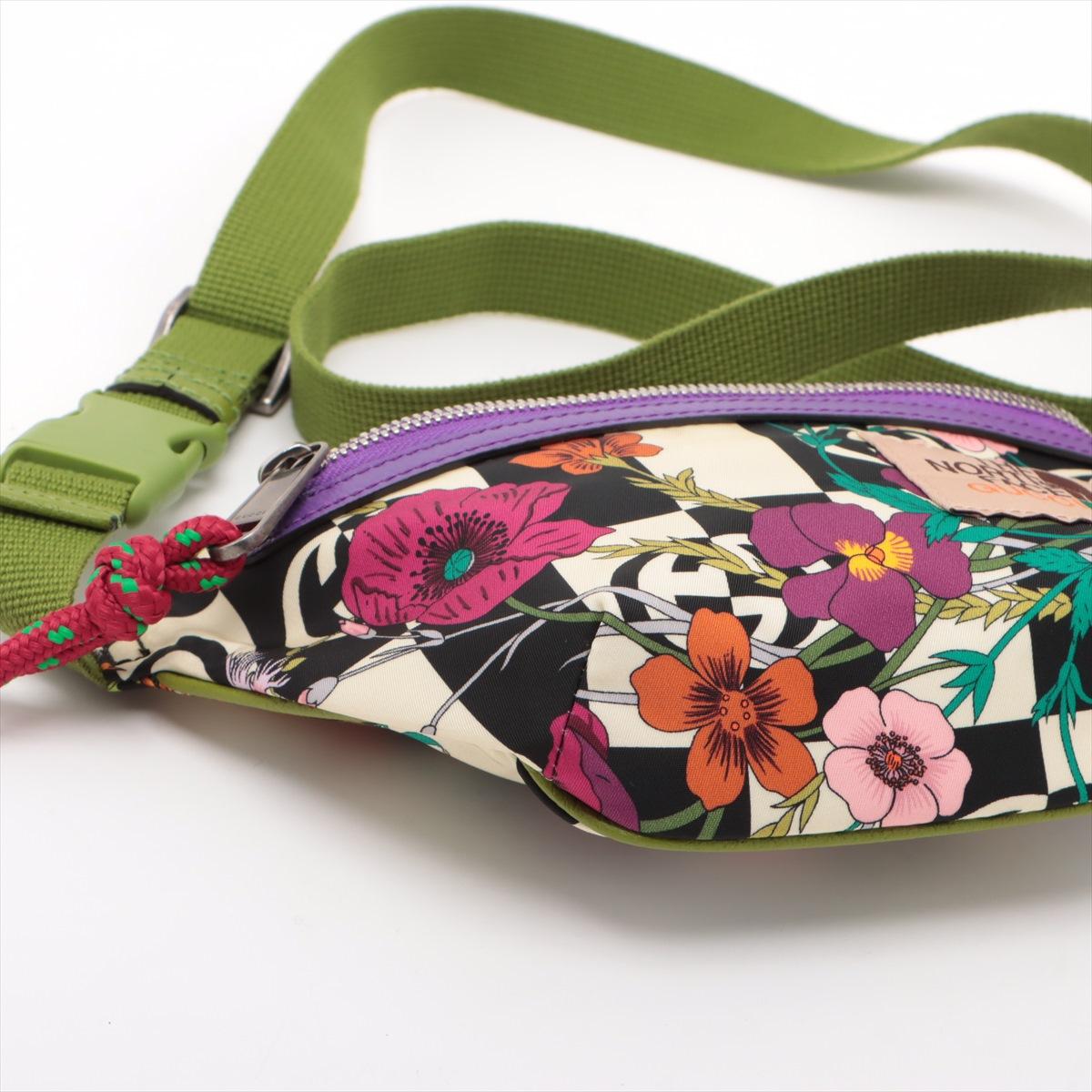 Women's Gucci x North Face Floral Nylon Leather Bumbag Multicolor For Sale