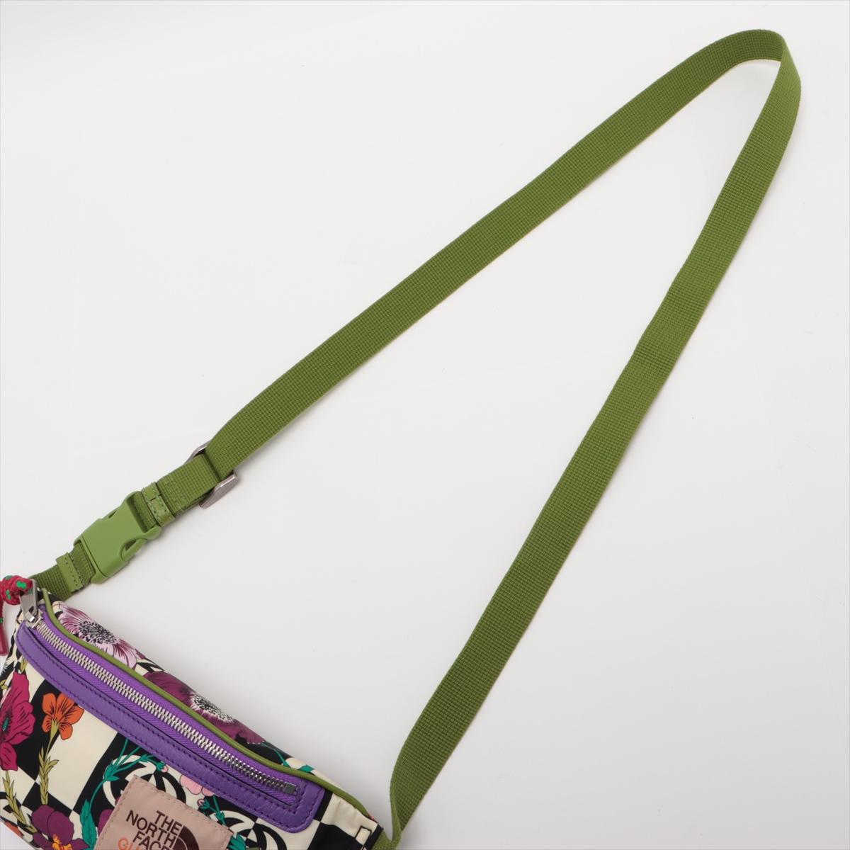 Gucci x North Face Floral Nylon Leather Bumbag Multicolor For Sale 1