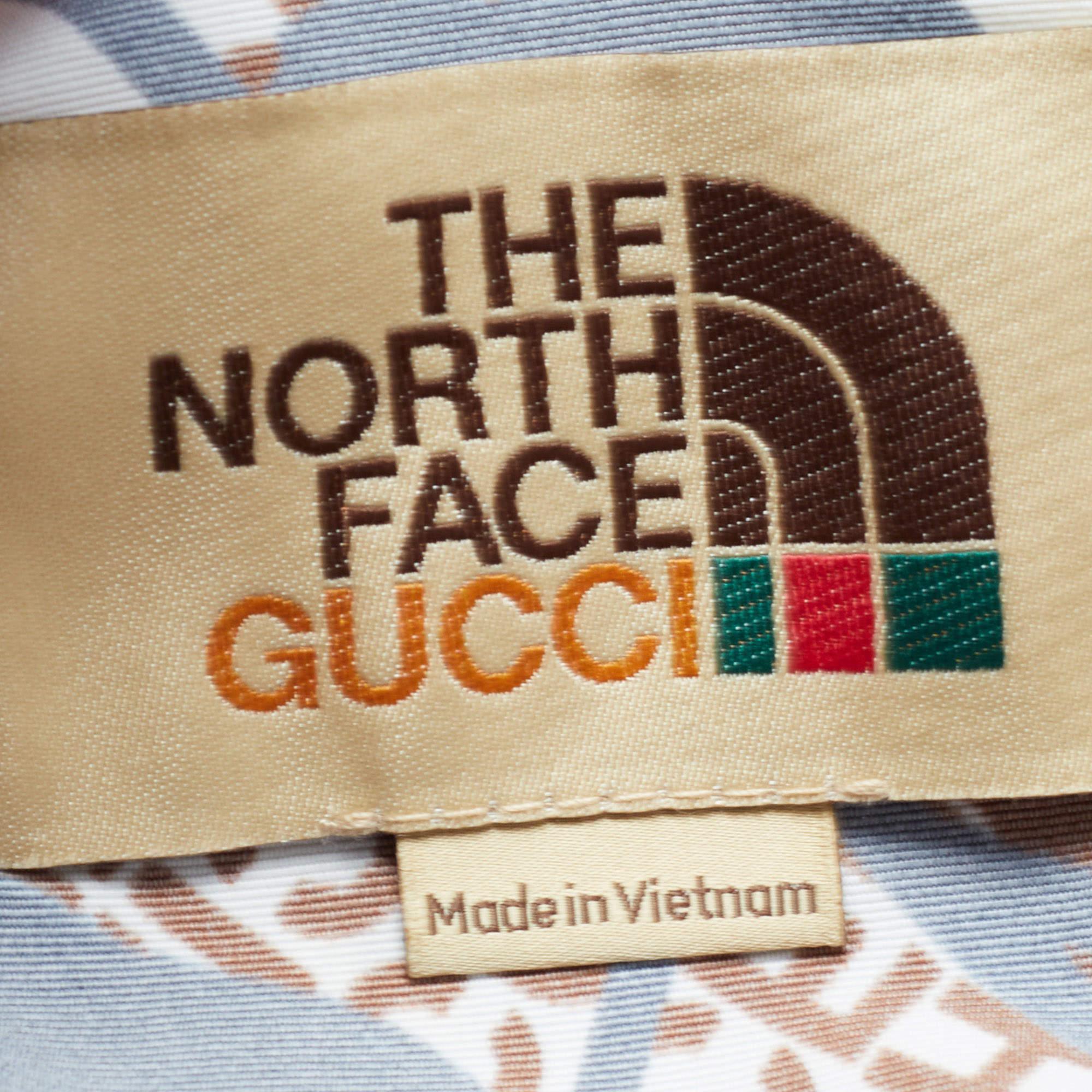 Gucci X North Face Multicolor Floral Print Synthetic Hooded Jacket XXS 2