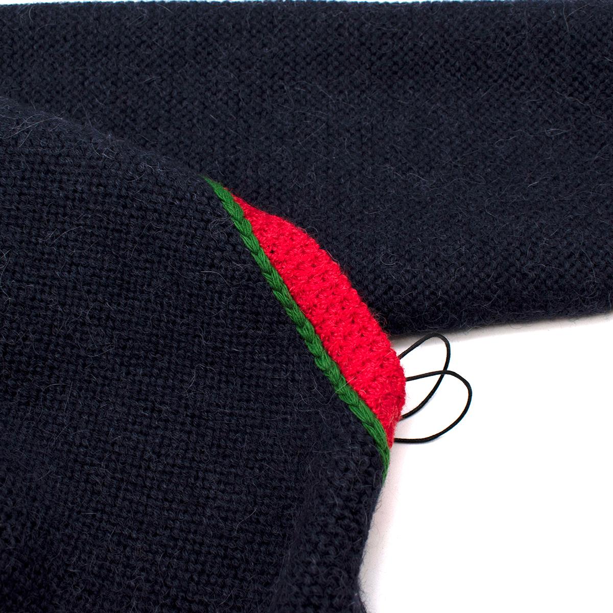 Gucci X NY Yankees Blue Wool Web Cardigan - Size XL 2