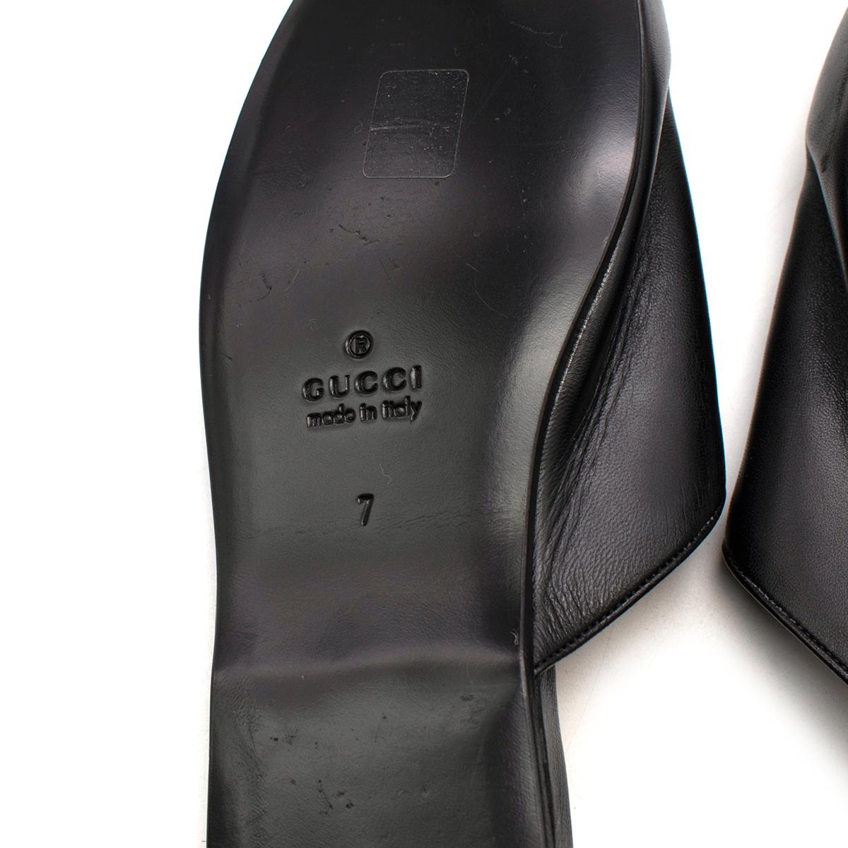 Gucci x NY Yankees Runway Black Leather Princetown Mules - Us size 8 1