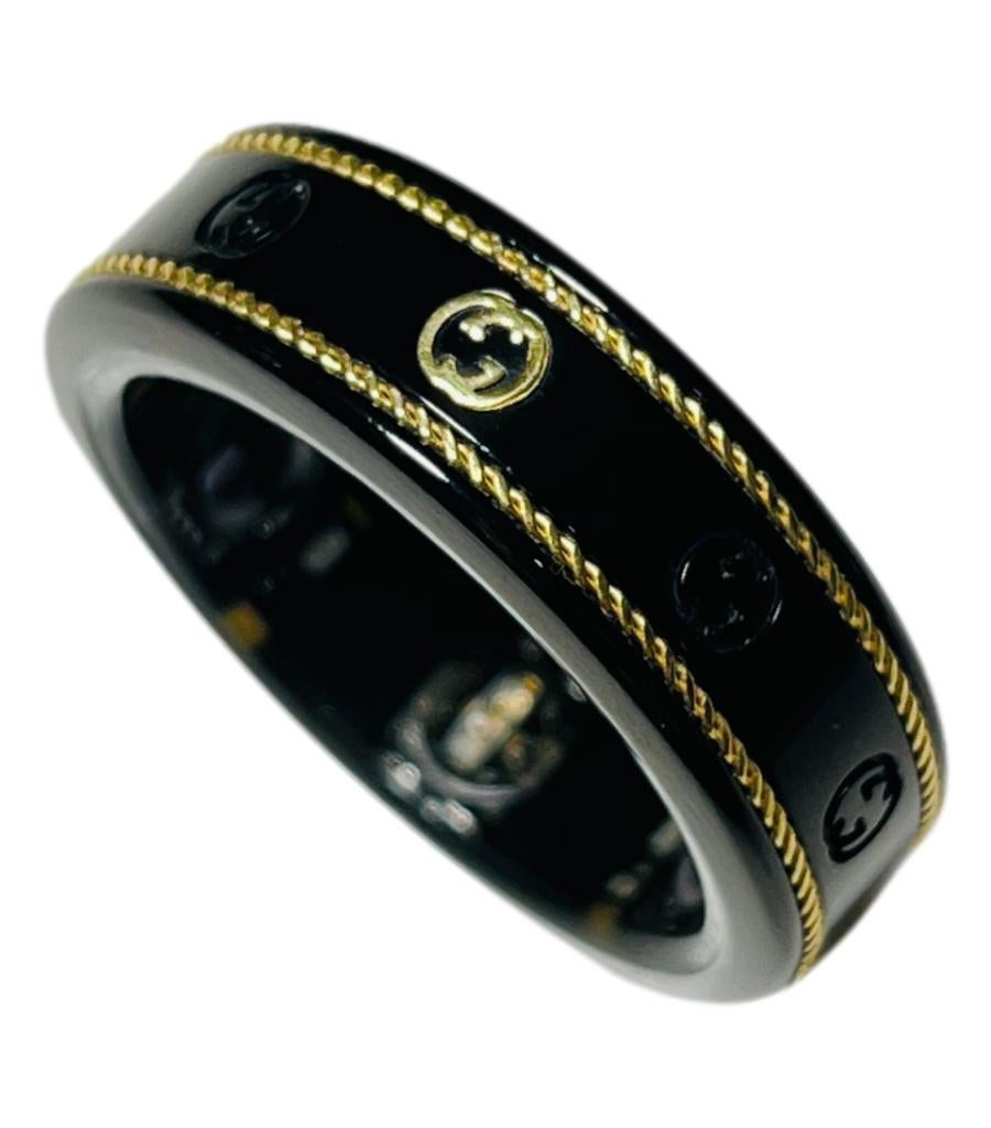 Gucci X Oura GG Smart Ring aus 18 Karat Gold und Titan im Zustand „Hervorragend“ in London, GB