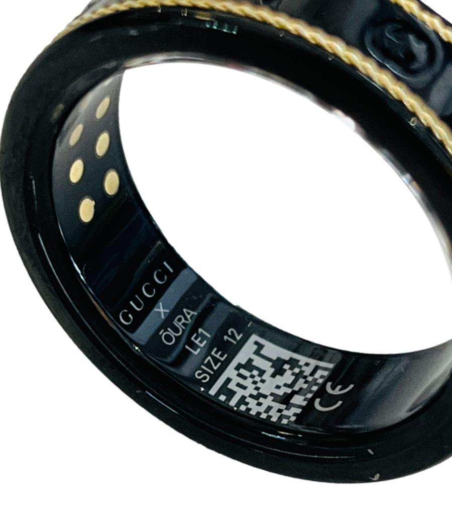 Gucci X Oura GG 18K Gold & Titanium Smart Ring 3