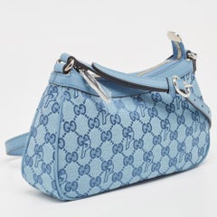 Gucci x Palace Blue GG-P Canvas Half-Moon Mini Bag