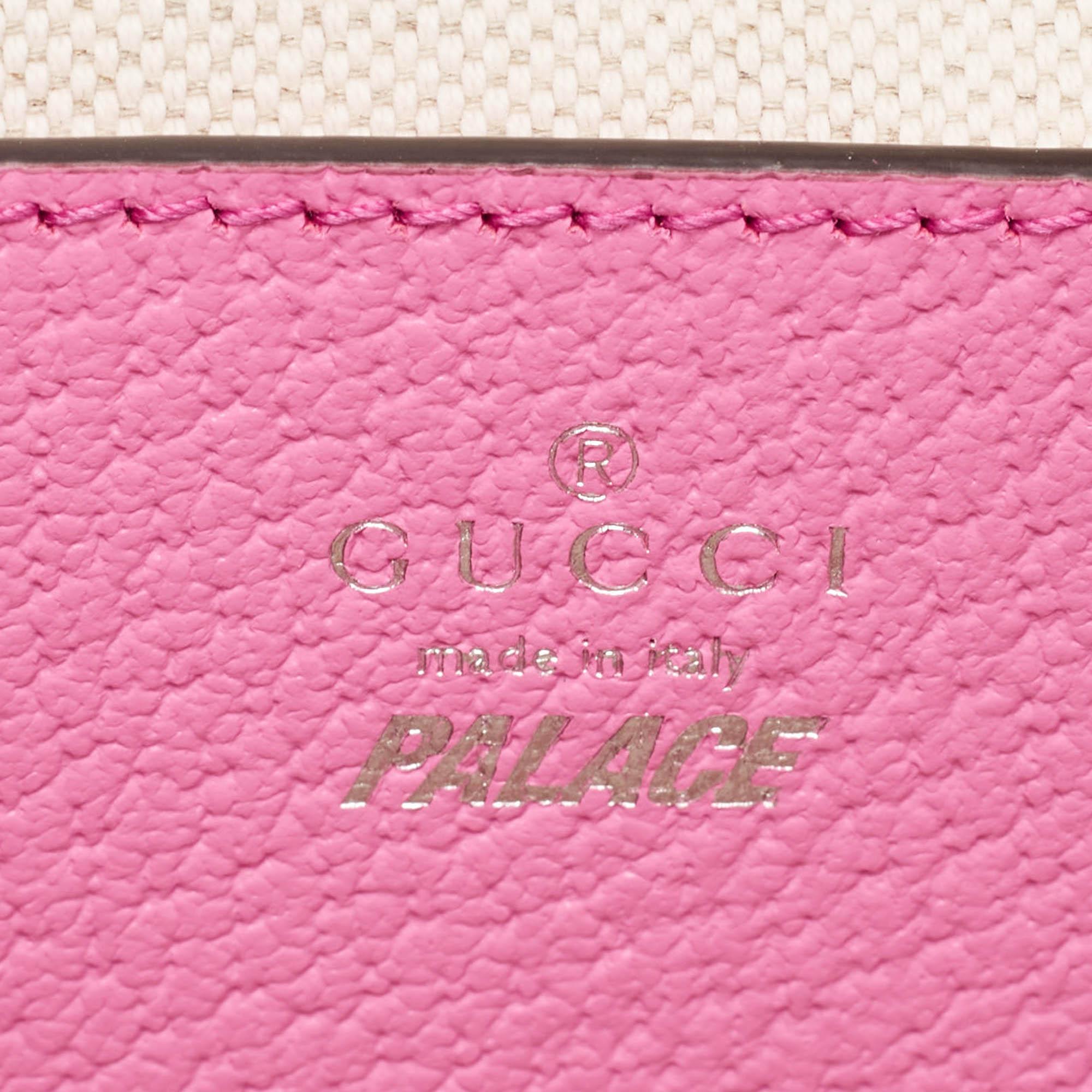Gucci x Palace Pink GG-P Canvas Half-Moon Mini Bag 7
