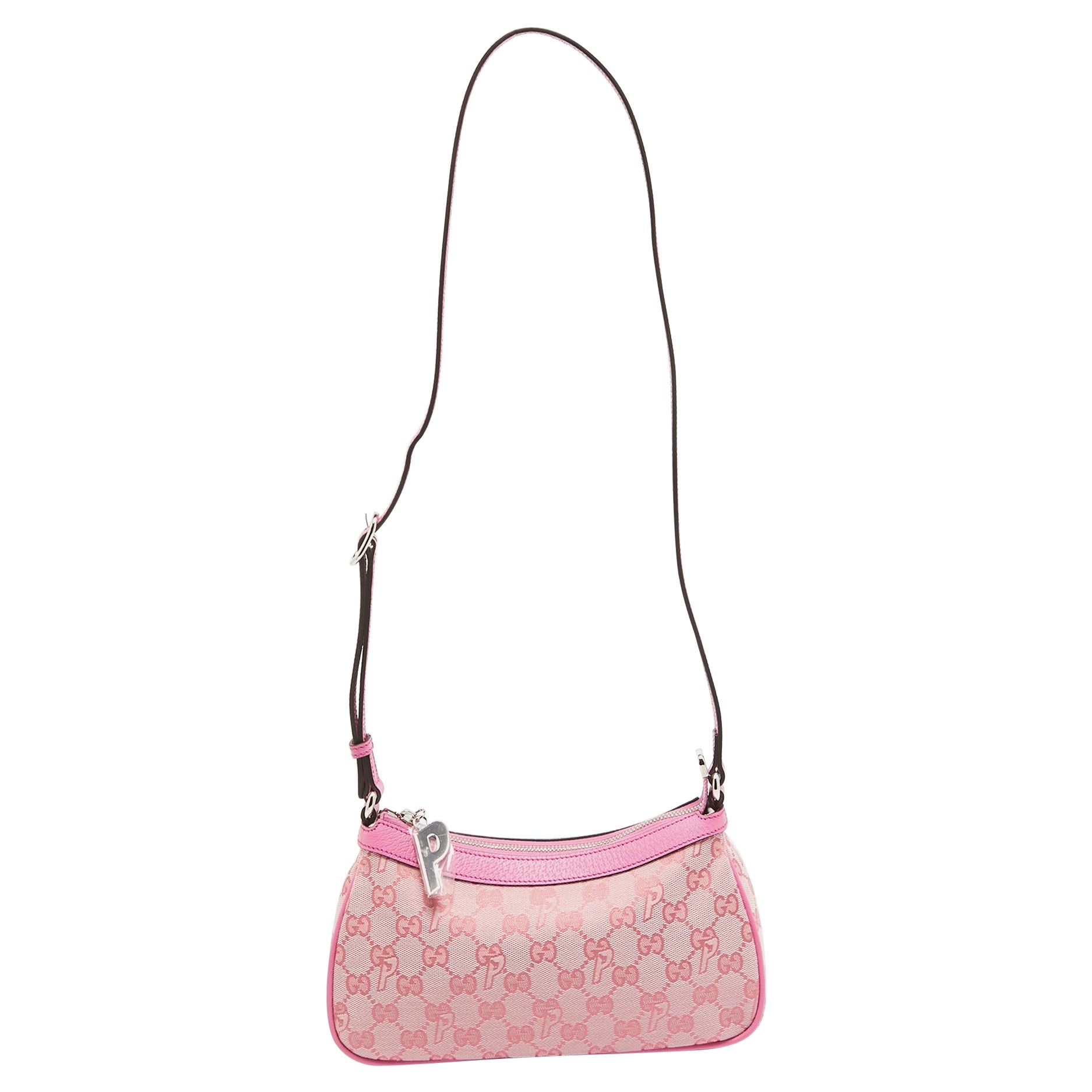 Gucci x Palace Pink GG-P Canvas Half-Moon Mini Bag