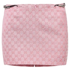 Gucci X Palace Pink Logo Jacquard Mini Skirt S