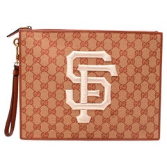 Gucci x SF Giants Embroidered GG Supreme Monogram Pouch