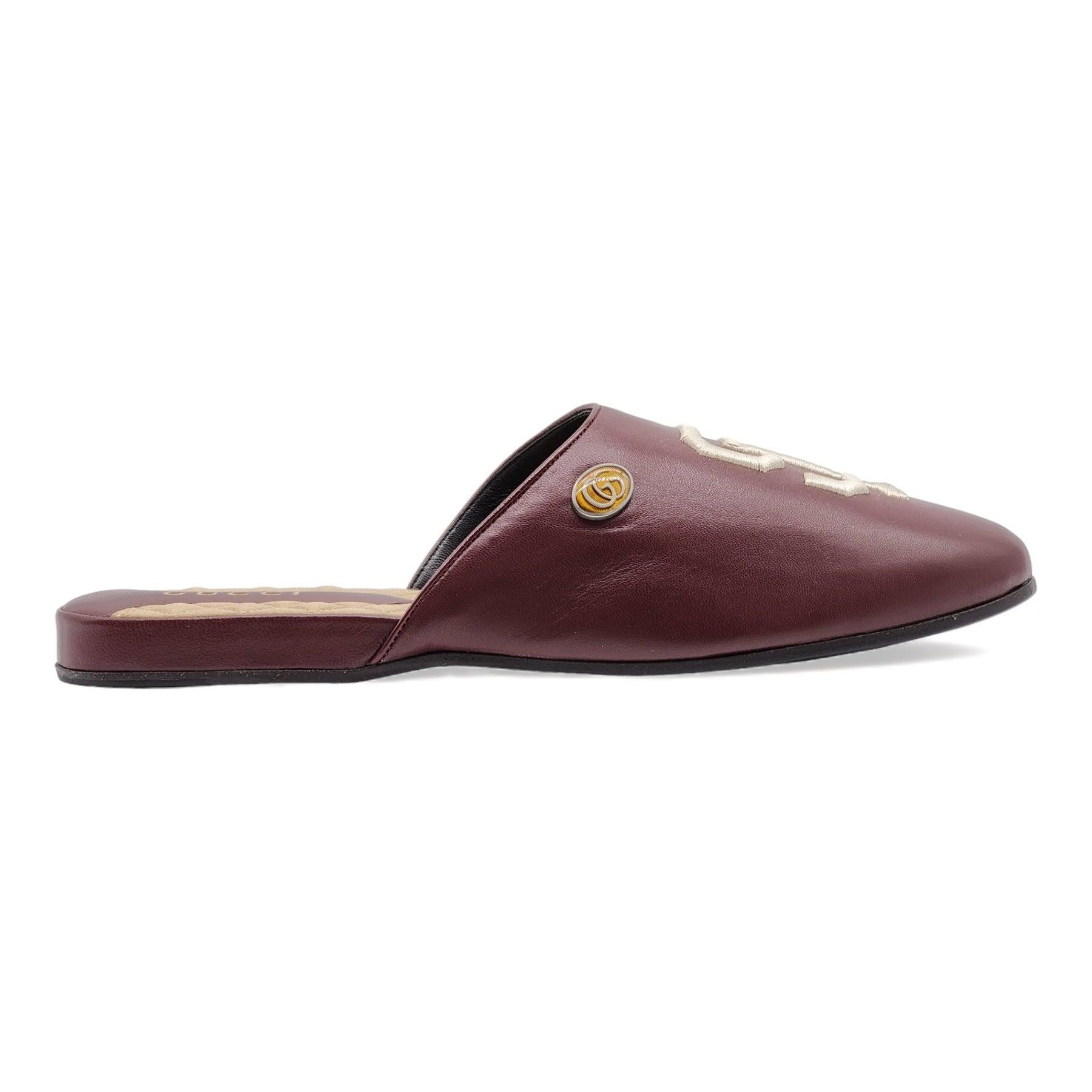 Gucci x SF Giants Leather Loafers

Additional information:
Material: Leather
Style: 540586 DLCO0 6146
Color: Burgundy
Size: 8.5
Condition: Brand new with box only. Some minor markings on the SF Giants embroidery logo.