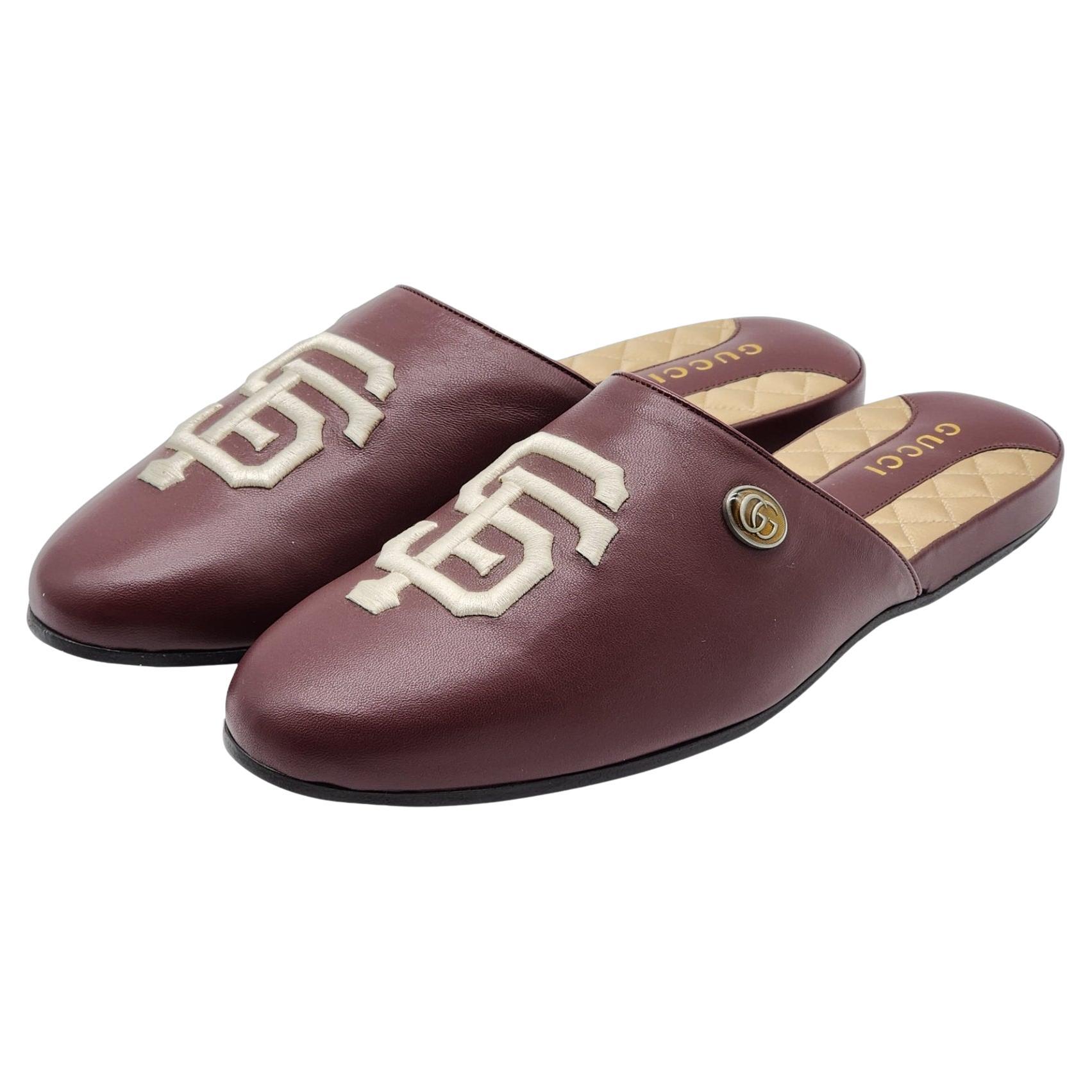 Gucci x SF Giants Leather Loafers For Sale