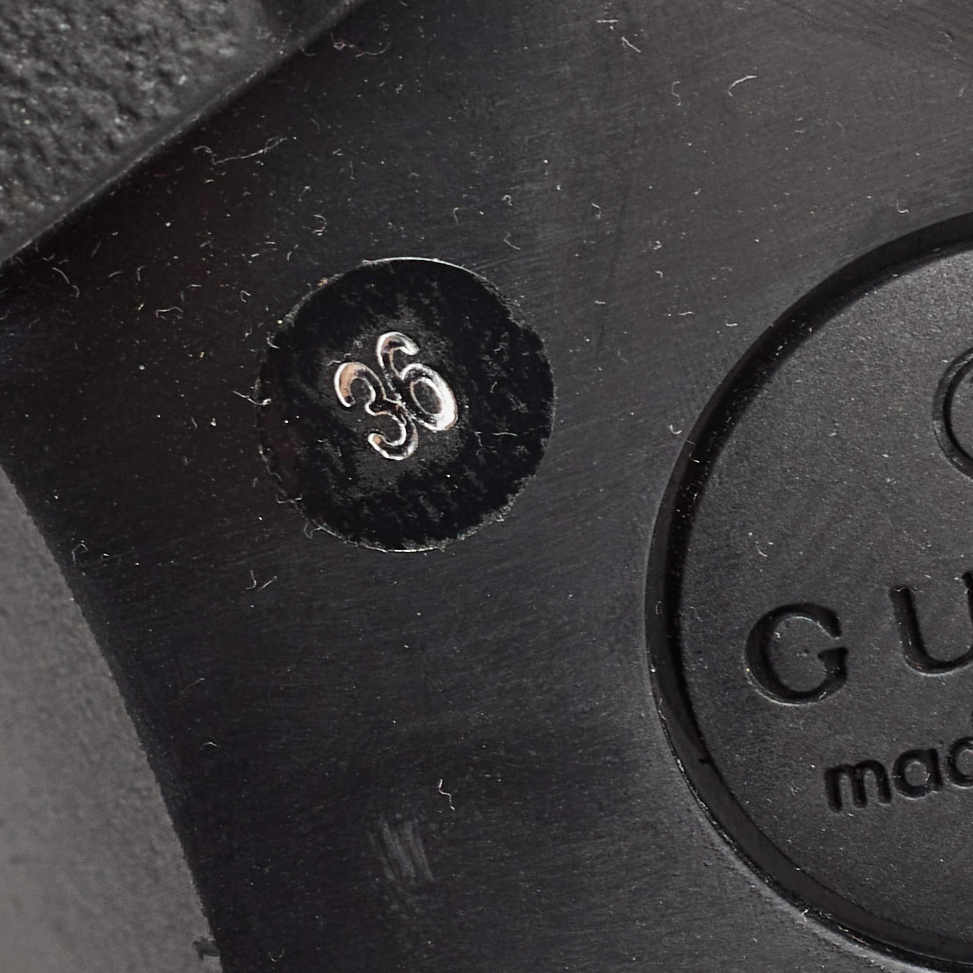 Bottes de randonnée en cuir noir Gucci x The North Face Taille 36 3