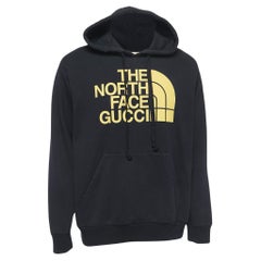 Gucci X The North Face Felpa con cappuccio in cotone con stampa logo nero M. I.