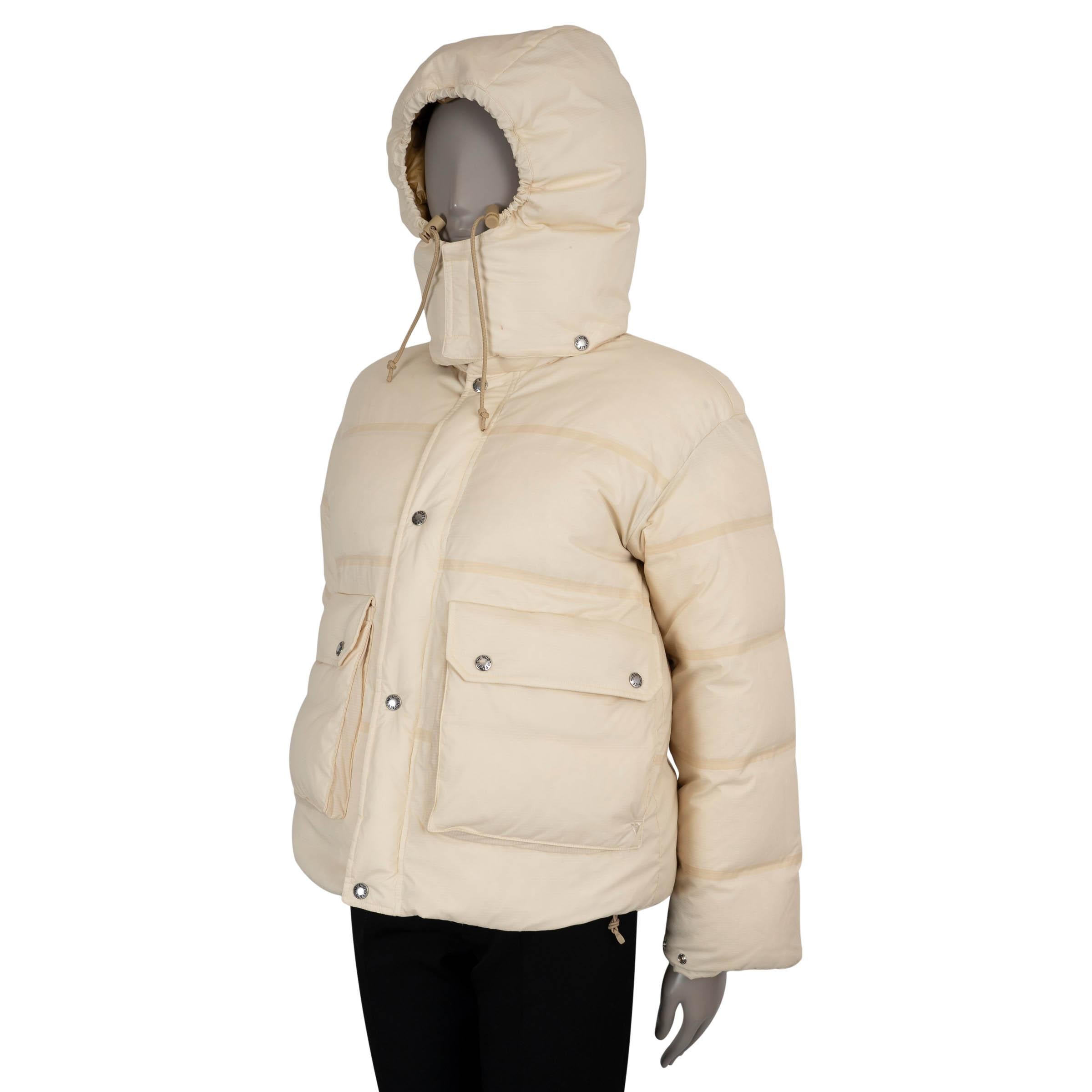 Beige Gucci x THE NORTH FACE - Giacca in nylon crema 2022 CROPPED DOWN PUFFER XXS in vendita