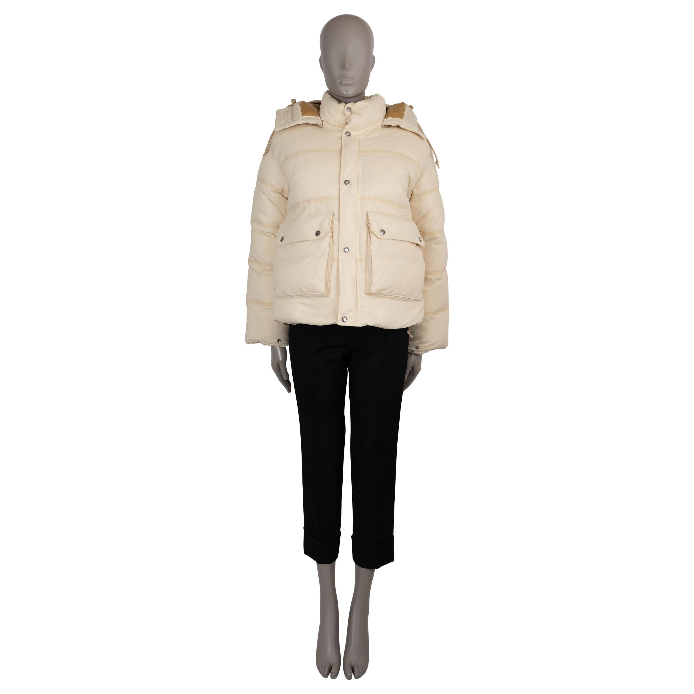 Donna Gucci x THE NORTH FACE - Giacca in nylon crema 2022 CROPPED DOWN PUFFER XXS in vendita