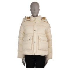 GUCCI x THE NORTH FACE cream nylon 2022 CROPPED DOWN PUFFER Jacket XXS