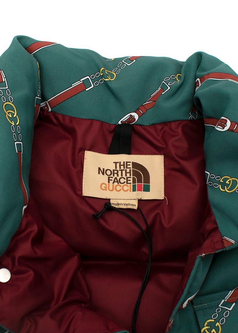 Rare! 2021SS GUCCI x The North Face Padded Jacket Size L Green
