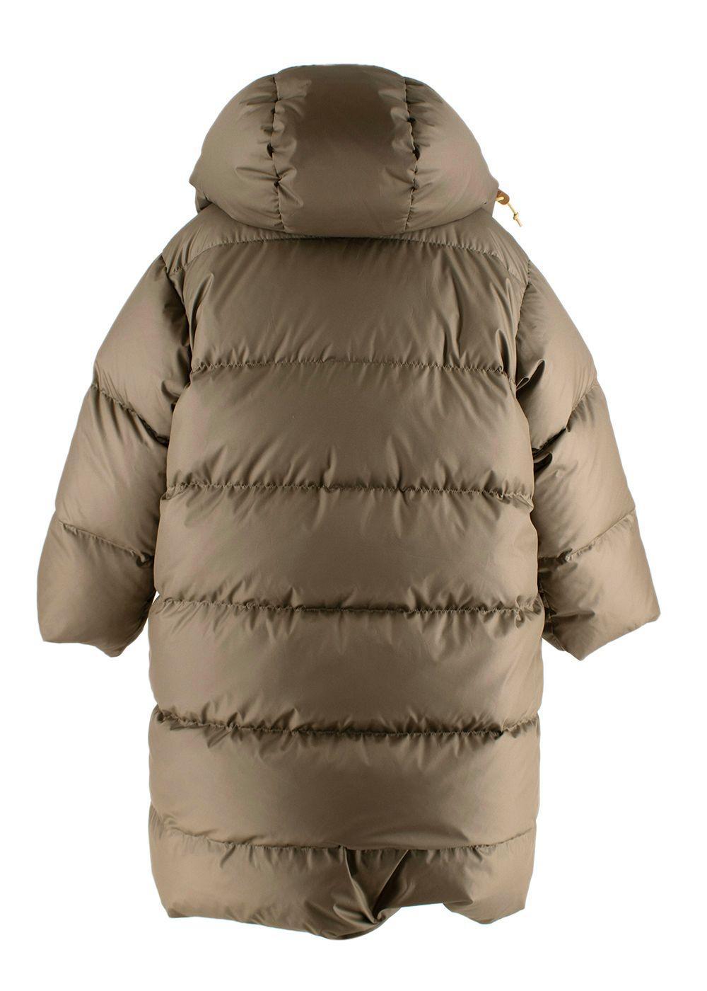 Gucci x The North Face Abrigo de pluma caqui limitado - US 6 Marrón en venta