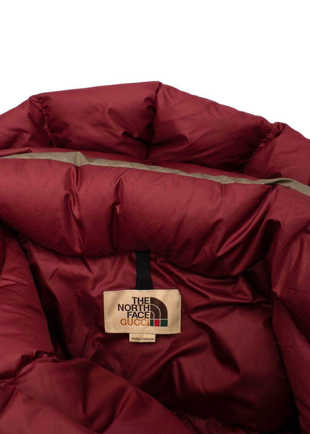 Gucci x The North Face Abrigo de pluma caqui limitado - US 6 en Nuevo estado para la venta en London, GB