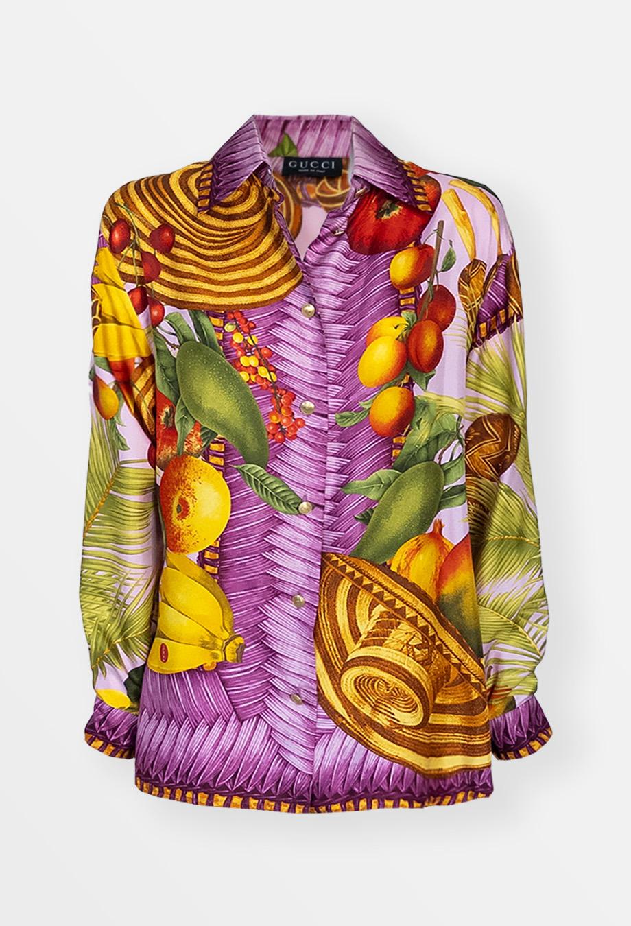 Gucci x Tom Ford 1994 Vintage Fruit Shirt For Sale at 1stDibs Gucci x Tom Ford 1994 Vintage Fruit Shirt For Sale at 1stDibs