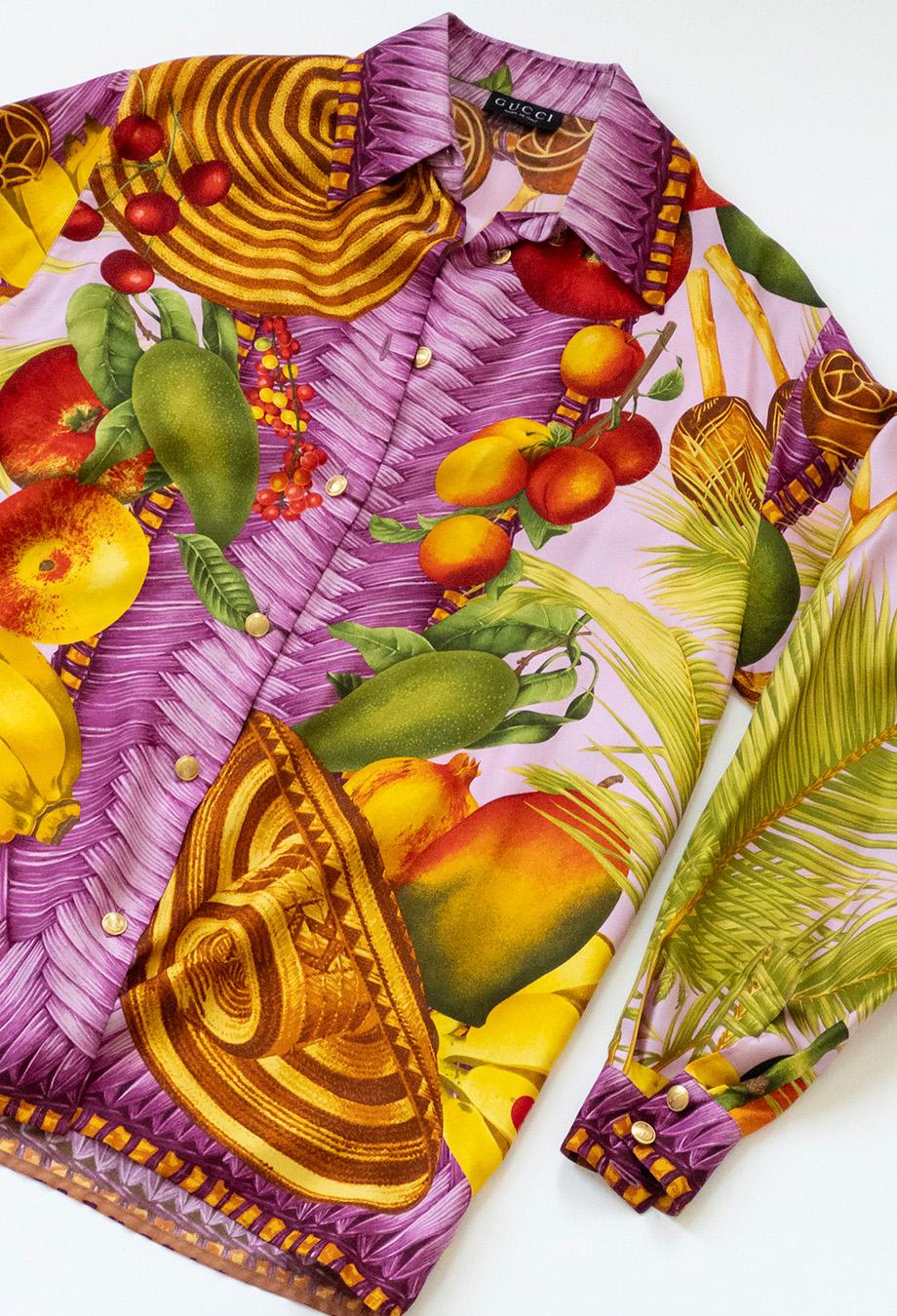 Gucci x Tom Ford 1994 Camicia Vintage alla Frutta 1