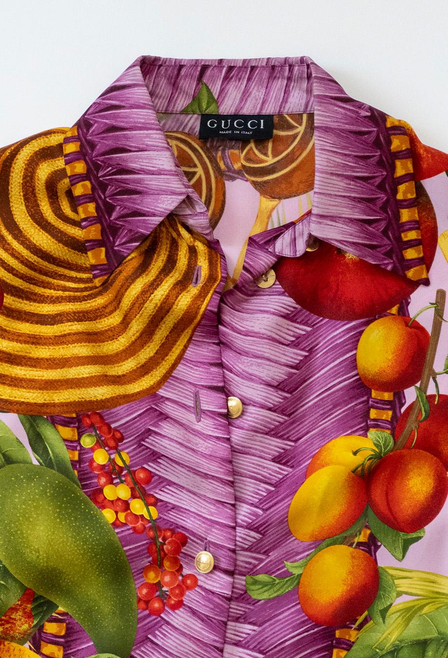 Gucci x Tom Ford 1994 Camicia Vintage alla Frutta 2