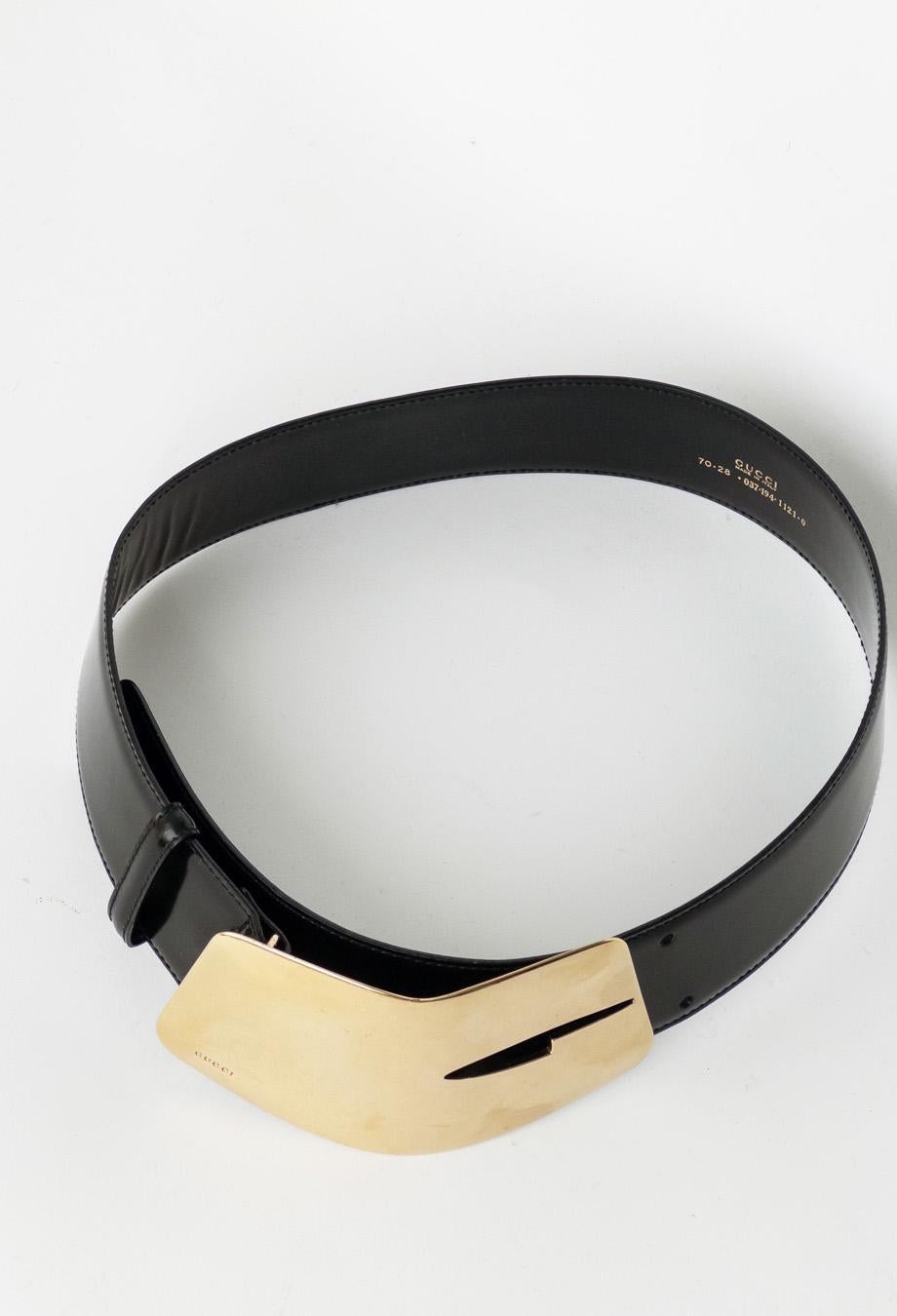 Women's or Men's Gucci x Tom Ford 1996 Runway Kate Moss G Belt in Black & Gold
