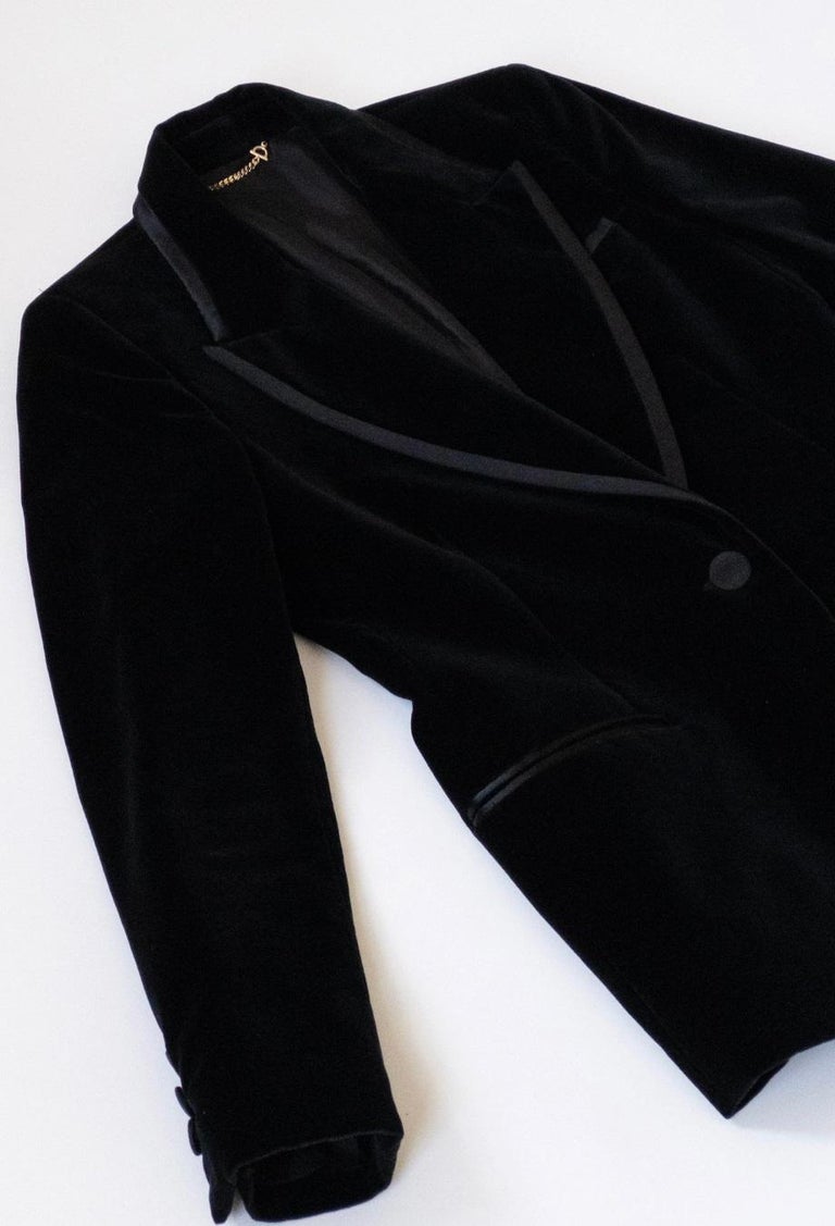 Gucci x Tom Ford 1996 RUNWAY Blazer smoking in velluto nero
