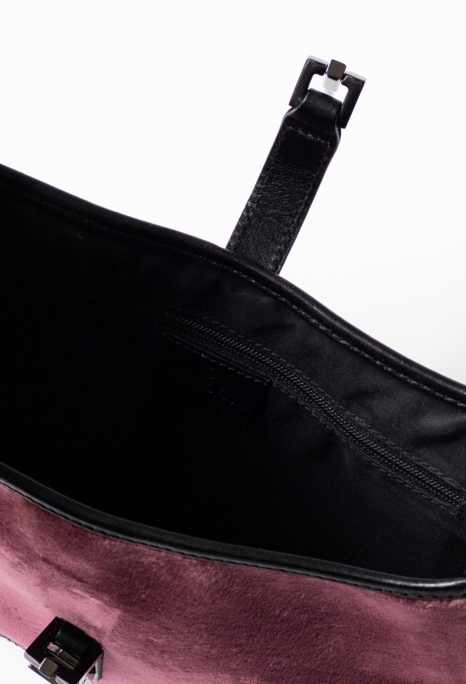 Gucci x Tom Ford 1999 AD Campaign Pink Velvet Vintage Jackie Bag For Sale 6