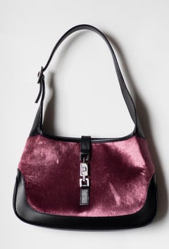 Gucci x Tom Ford 1999 AD Campaign Pink Velvet Vintage Jackie Bag