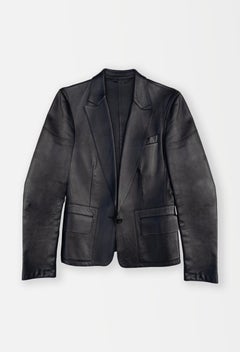 Gucci x Tom Ford Black Leather Blazer Jacket Sz XS