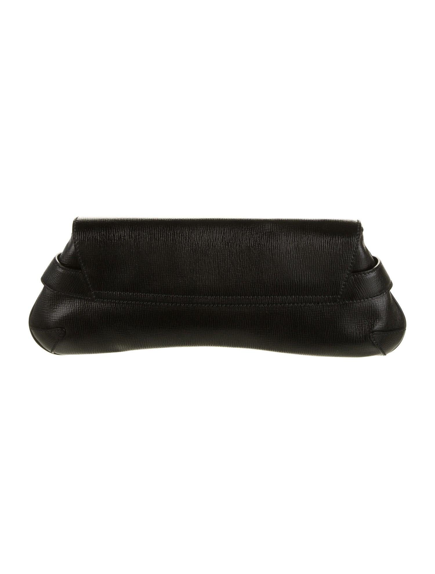 Gucci x Tom Ford Umhängetasche aus schwarzem Leder mit goldener Horsebit-Kette im Zustand „Hervorragend“ im Angebot in Chicago, IL