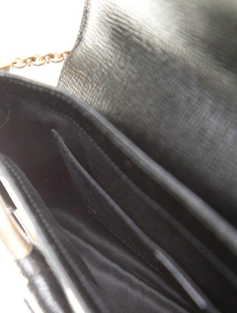 Gucci x Tom Ford Black Leather Gold Horsebit Chain Clutch Shoulder Flap Bag For Sale 1