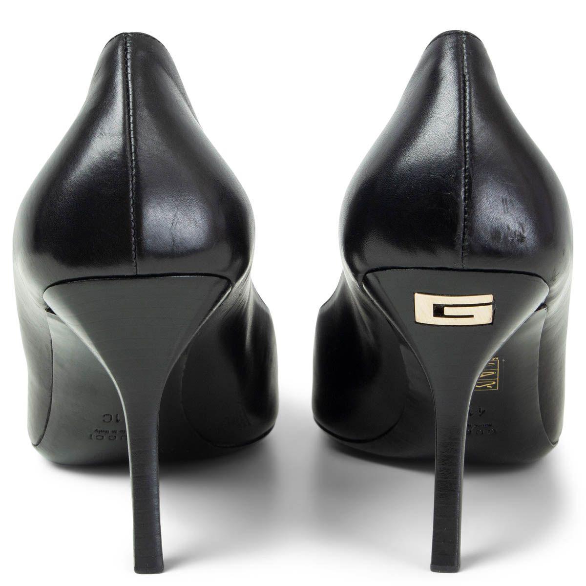 GUCCI x TOM FORD black leather Square Toe Pumps Shoes 41 C In Excellent Condition In Zürich, CH