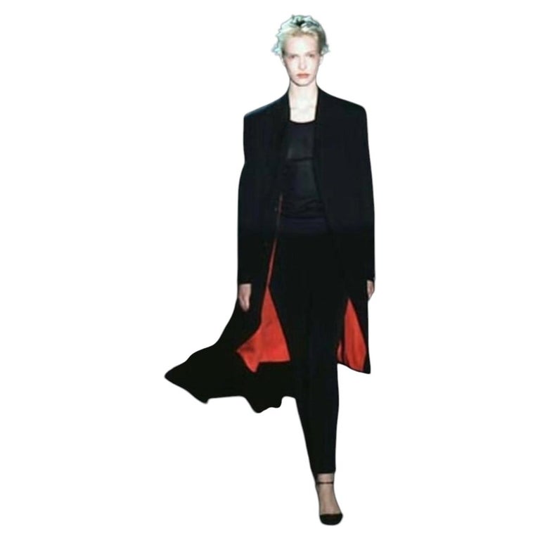 Gucci x Tom Ford F/W 1997 RUNWAY Red Lining Coat Jacket 'G' Buckle