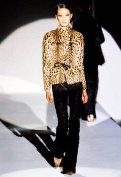 Gucci x Tom Ford F/W 1999 Werbekampagne RUNWAY Spitzenhosen in Schwarz